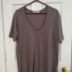 Project Social T Brown V-Neck Tee